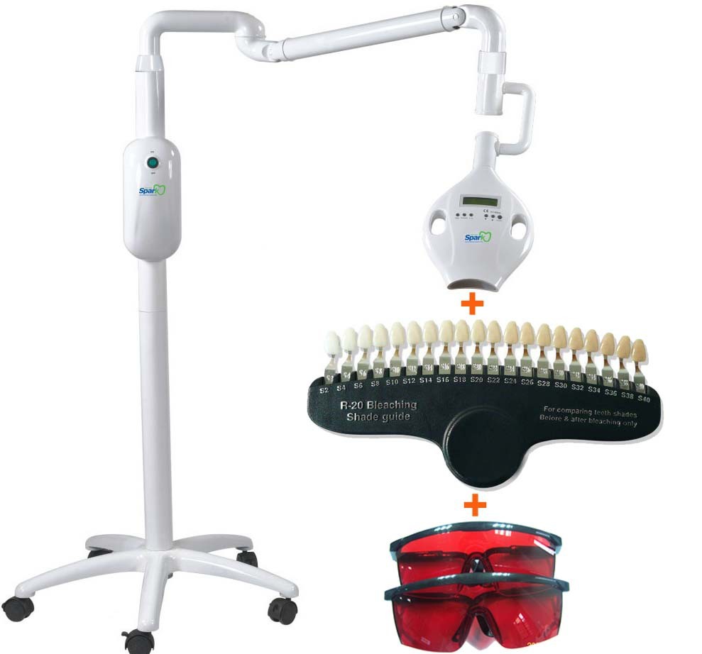 Hammaslääkäri Dental hampaiden valkaisuun Machine 8 LED Lights 20 Värit Shade Guide Clinic ja Kauneushoitola