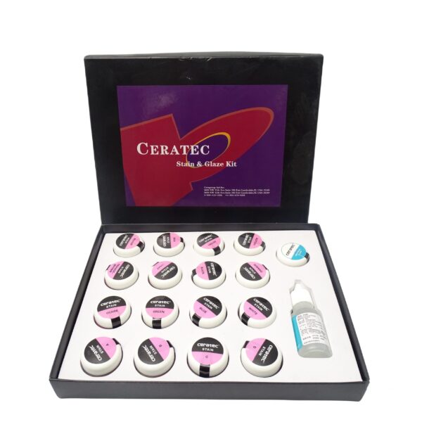 CERATEC Pro Dental Lab Coloração Universal & Kit Glaze para Restaurações de Zircônia e Porcelana - Imagem 2